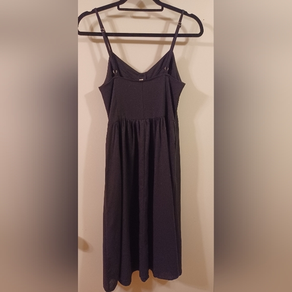 Rolla's Eve Linen dress black button front midi XS - Picture 3 of 10